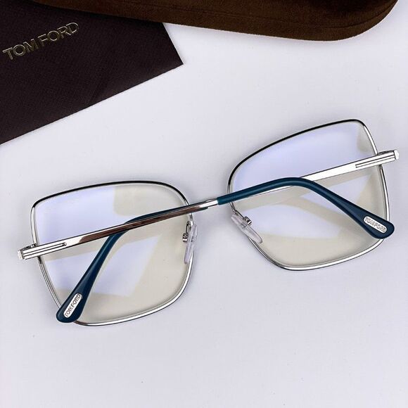 SALE! NEW TOM FORD FT5613-B 098 Butterfly Blue Block Metal Women Eyeglasses main image 4